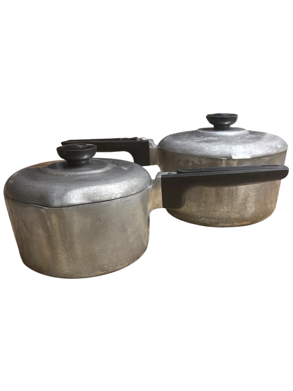 MAGNALITE Aluminum 2 & 3 Qt. Saucepan with Lid and Black Handle Set